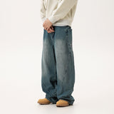 Denim Cotton Trousers Men's Loose
